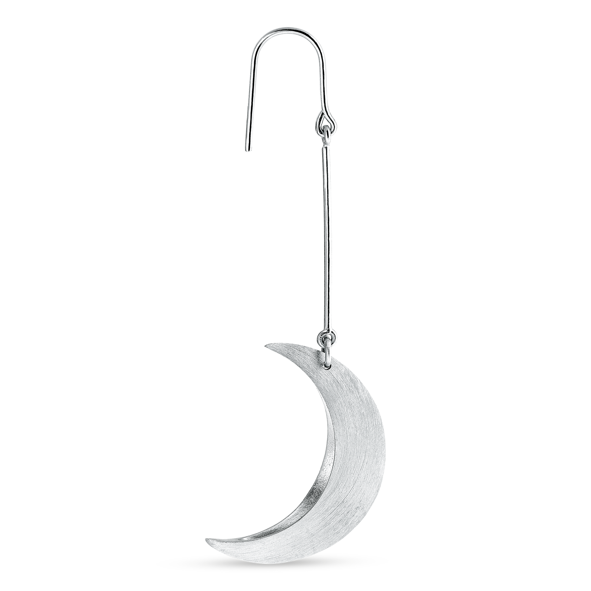 Half Moon hængeørering - sølv