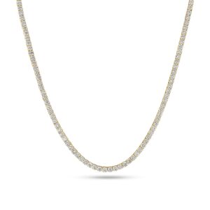 Halskæde Diamante Tennis - 14 kt guld el. hvidguld 14.88 ct TW G-H VS lab-grown diamanter