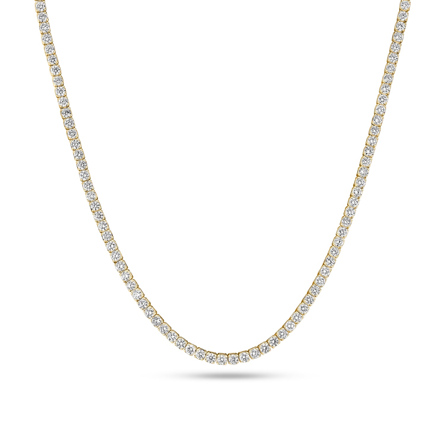 Halskæde Diamante Tennis - 14 kt guld el. hvidguld 14.88 ct TW G-H VS lab-grown diamanter