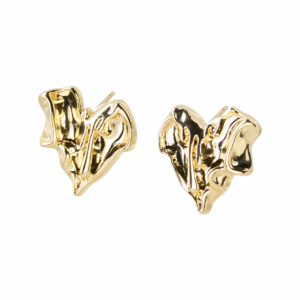Heart Chunky øreringe - forgyldt