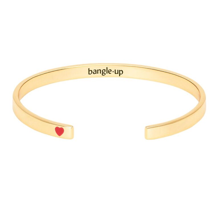 Heart armring - guldfarvet