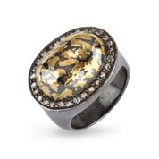 Houston Sterling Sølv Ring fra By Birdie med 18 Karat Guld og Brillanter 0,65 Carat