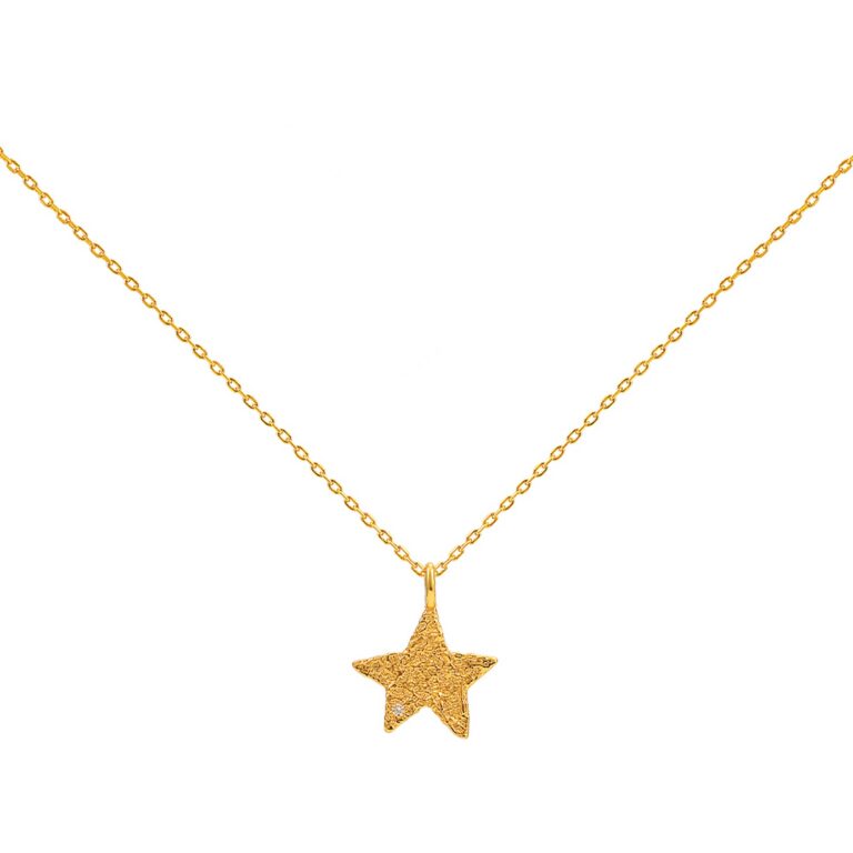 Hultquist Astra halskæde i forgyldt med stjernevedhæng