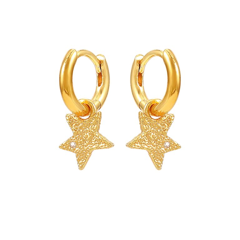 Hultquist Astra øreringe i forgyldt med stjernevedhæng