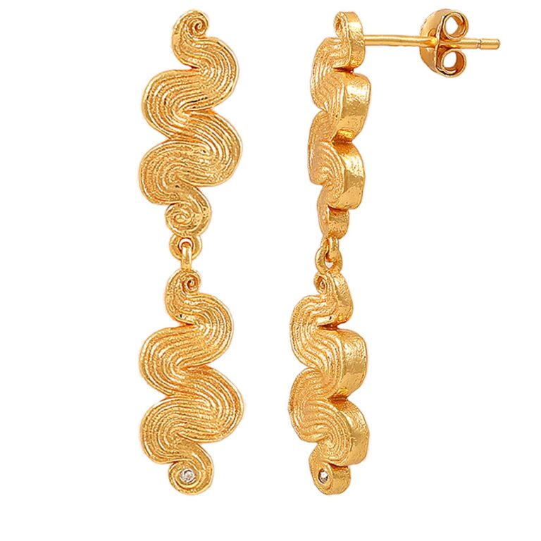 Hultquist Audrey double øreringe i forgyldt