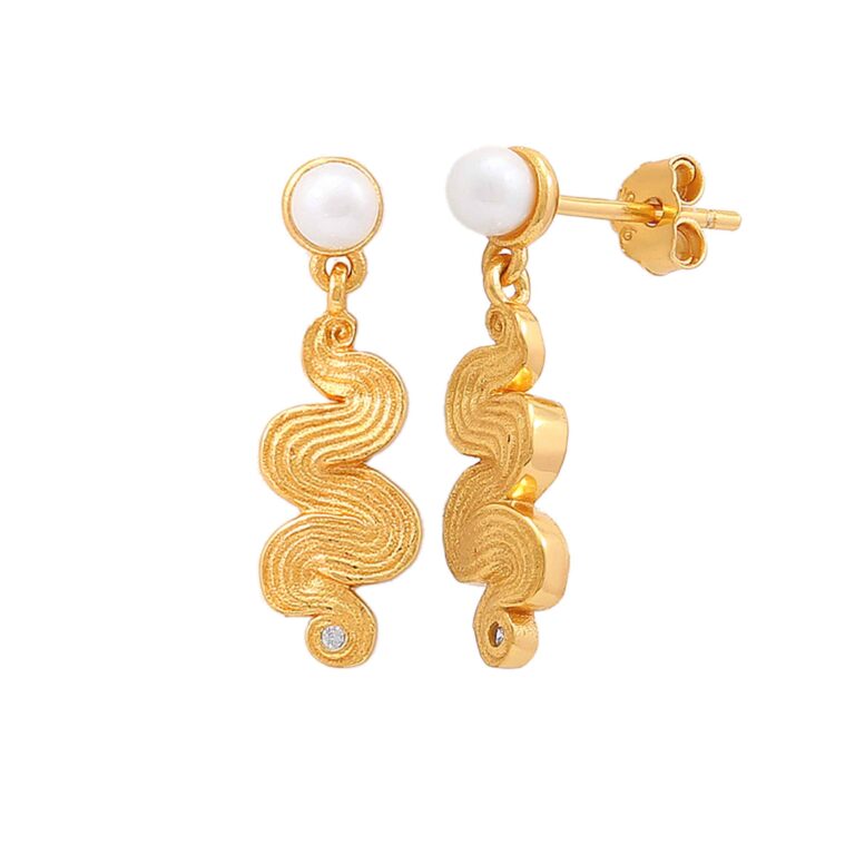 Hultquist Audrey pearl øreringe i forgyldt