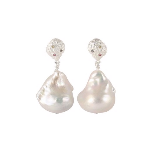 Hultquist - Eldoris øreringe i sølv med perler og zirkoner