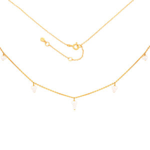 Hultquist Esther forgyldt halskæde med perler