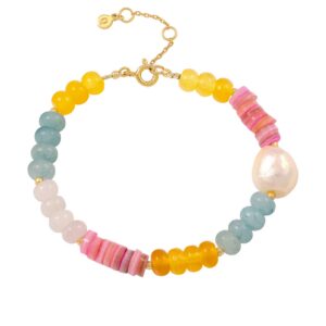 Hultquist Holiday armbånd i forgyldt med perler