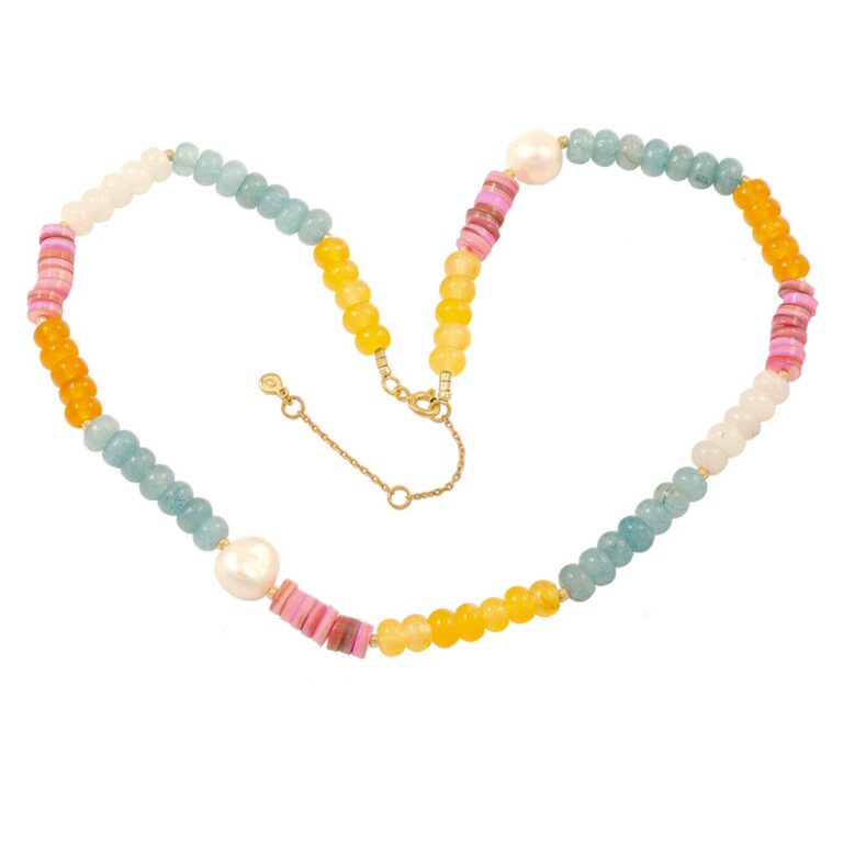 Hultquist Holiday halskæde i forgyldt med perler