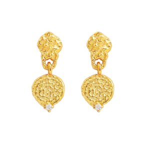 Hultquist Josephine øreringe i forgyldt med krystaller