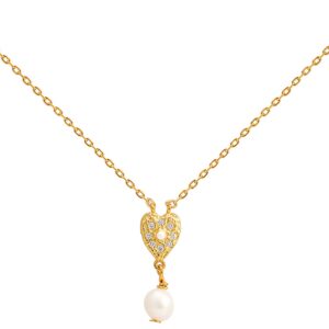 Hultquist Lucia halskæde i forgyldt med hjertevedhæng