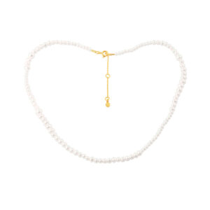 Hultquist Milkyway forgyldt halskæde med ferskvandsperler