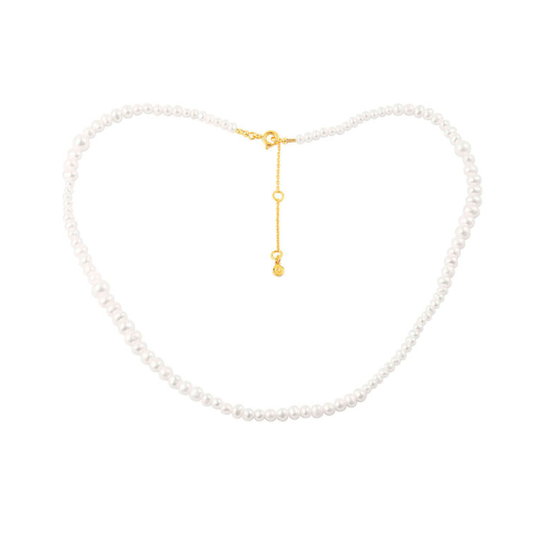Hultquist Milkyway forgyldt halskæde med ferskvandsperler