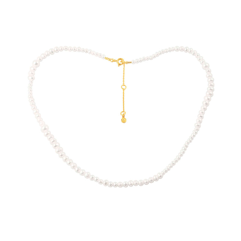 Hultquist Milkyway forgyldt halskæde med ferskvandsperler
