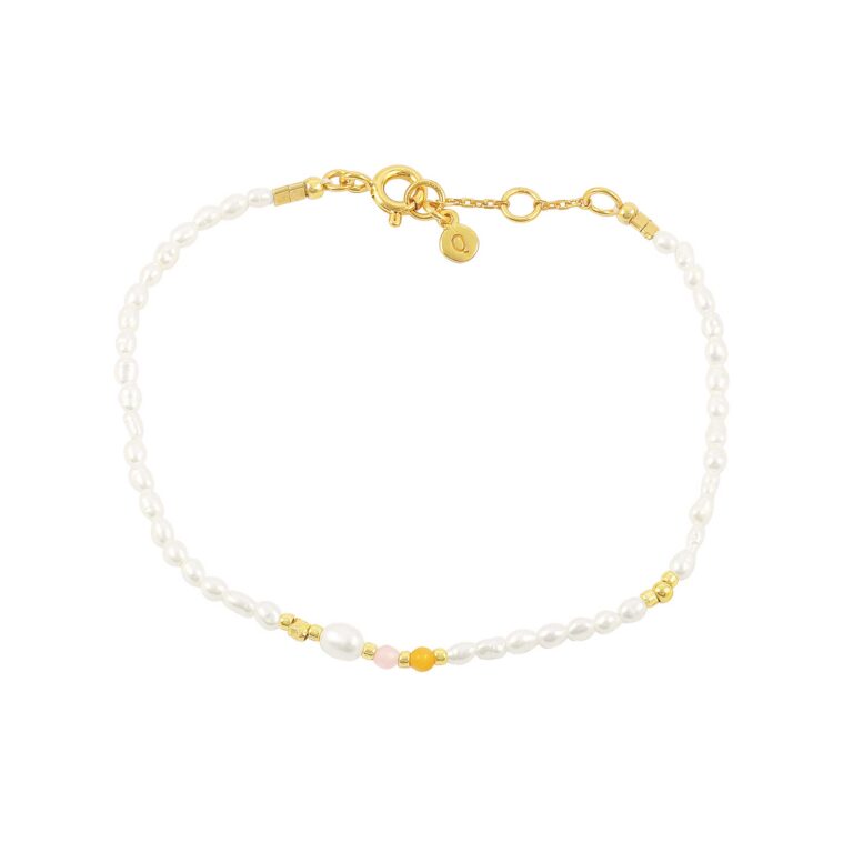 Hultquist Olivia forgyldt perle armbånd