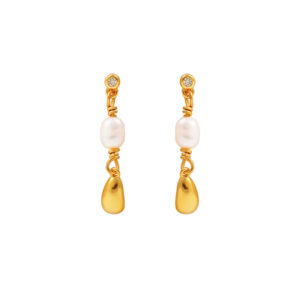 Hultquist Pebble petite øreringe i forgyldt