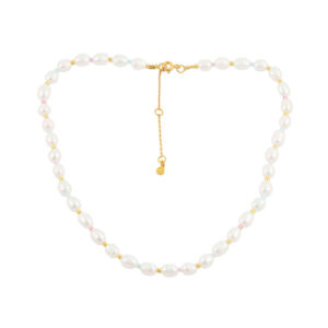 Hultquist Perle Pastel forgyldt halskæde