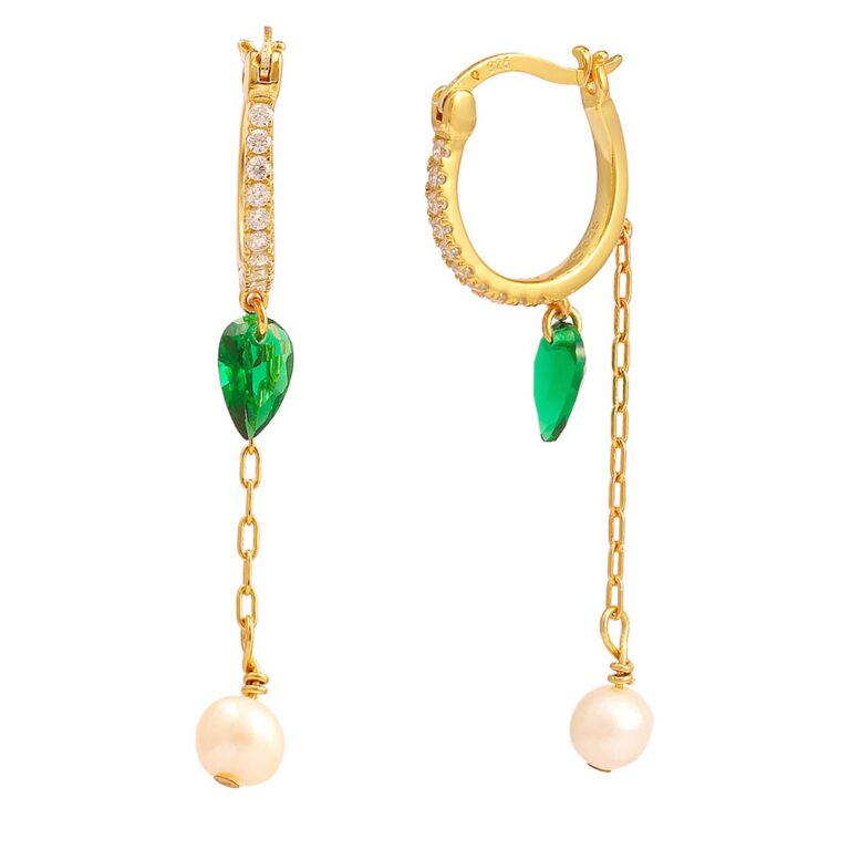 Hultquist Remi øreringe i forgyldt med perler og krystaller