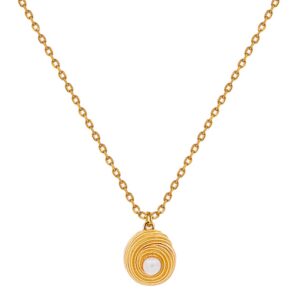 Hultquist Shelly halskæde i forgyldt med perle