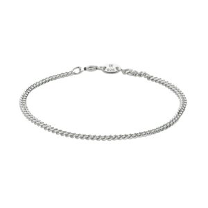 IX Curb Medi armbånd - sølv