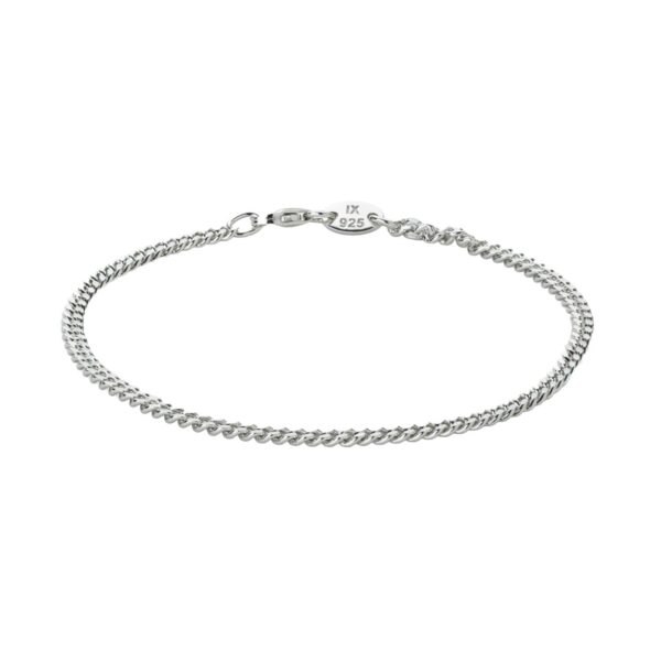 IX Curb Medi armbånd - sølv