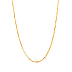IX Curb Medi halskæde - forgyldt