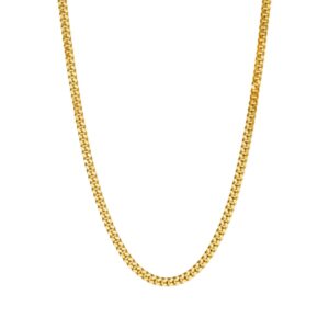 IX Curb halskæde - forgyldt