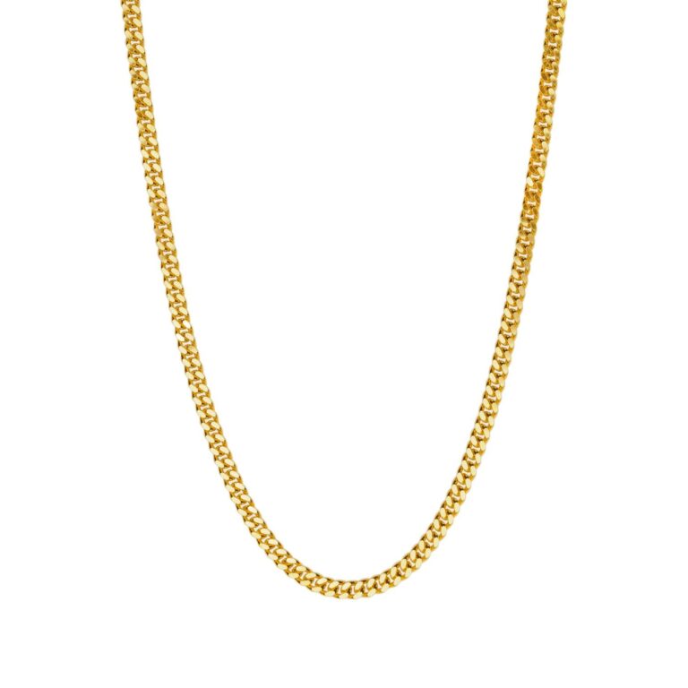 IX Curb halskæde - forgyldt