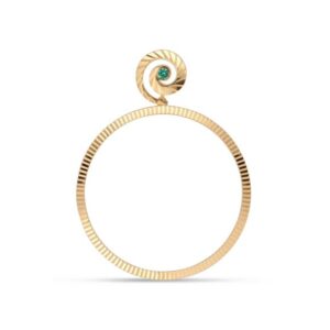 Impression Hoop W/emerald | Forgyldt Fra Jane Kønig