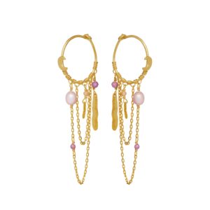 Indie hængeøreringe - forgyldt