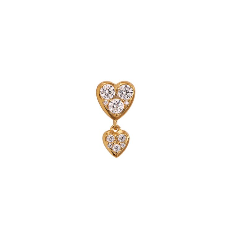J'adore Two Petit ørering - forgyldt