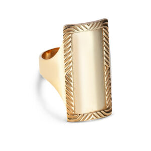 Jane Kønig Impression Armour ring, forgyldt