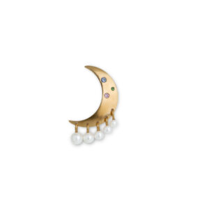 Jane Kønig Pearl Moon Ørering Guld