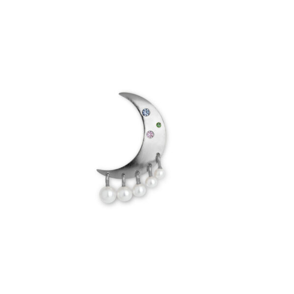 Jane Kønig Pearl Moon Ørering Sølv