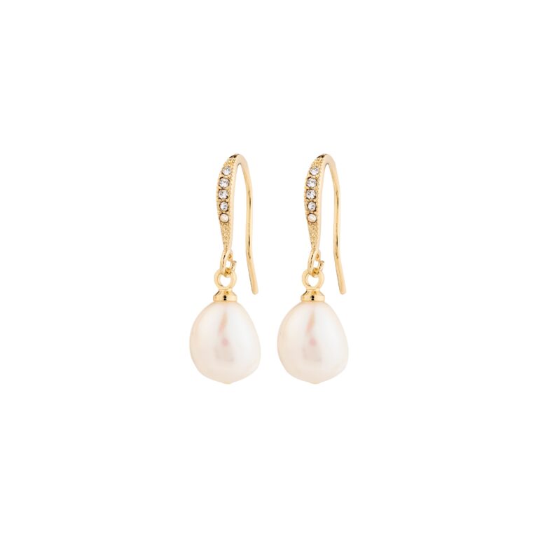 Jasmin Pearl øreringe - forgyldt