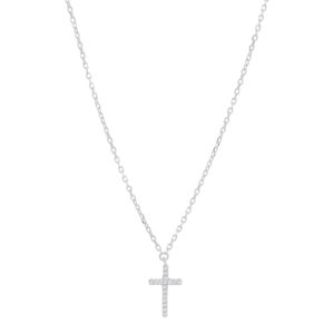 Joanli AlaineNor sølv halskæde med kors, 42+3 cm kæde