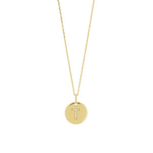 Joanli EllaNor forgyldt T halskæde, 45 cm