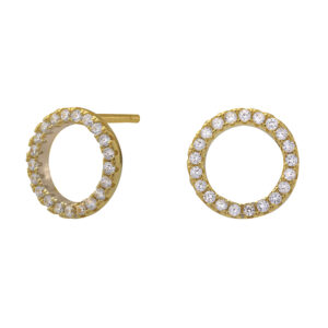 Joanli Nor AnnaNor forgyldte cirkel øreringe med zirkoner