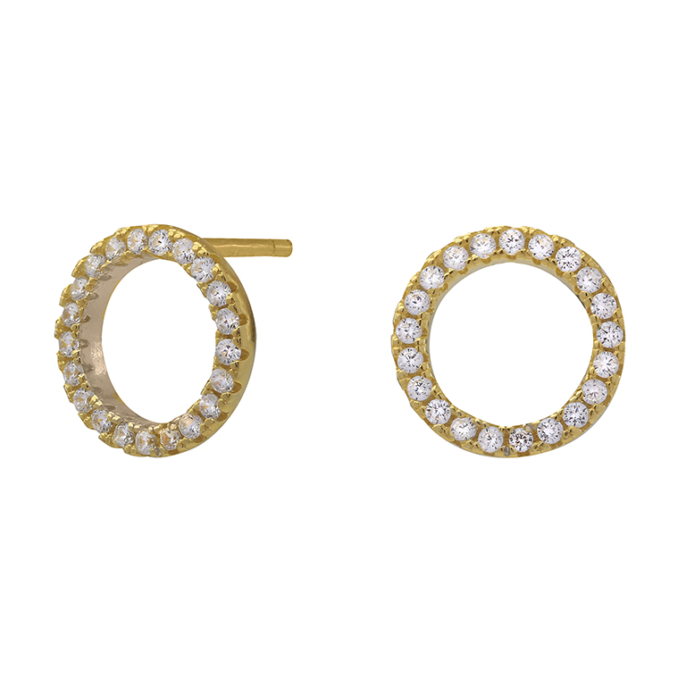 Joanli Nor AnnaNor forgyldte cirkel øreringe med zirkoner