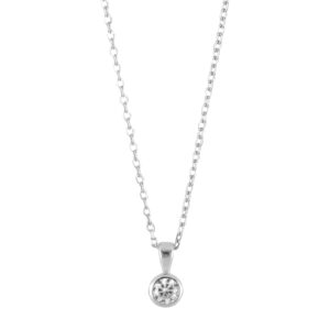 Joanli Nor HannaNor halskæde med vedhæng i sølv med cubic zirkonia
