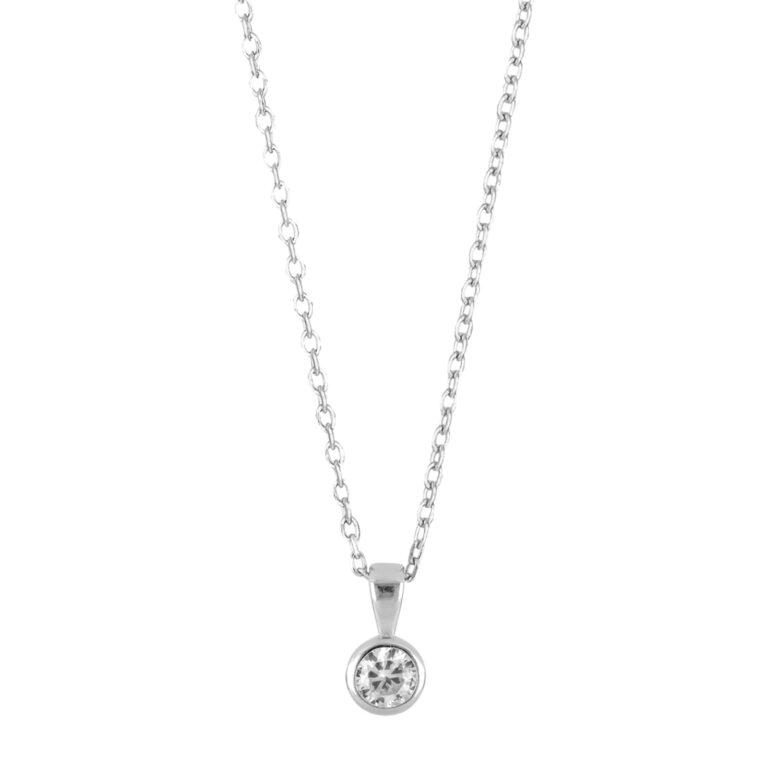 Joanli Nor HannaNor halskæde med vedhæng i sølv med cubic zirkonia