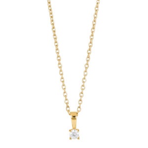 Joanli Nor HegeNor halskæde i forgyldt med cubic zirkonia