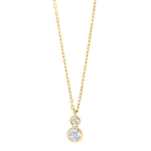 Joanli Nor IdaNor halskæde med vedhæng i forgyldt sølv med cubic zirkonia