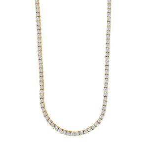 Joanli Nor KarenNor forgyldt tennis halskæde med cubic zirkoner