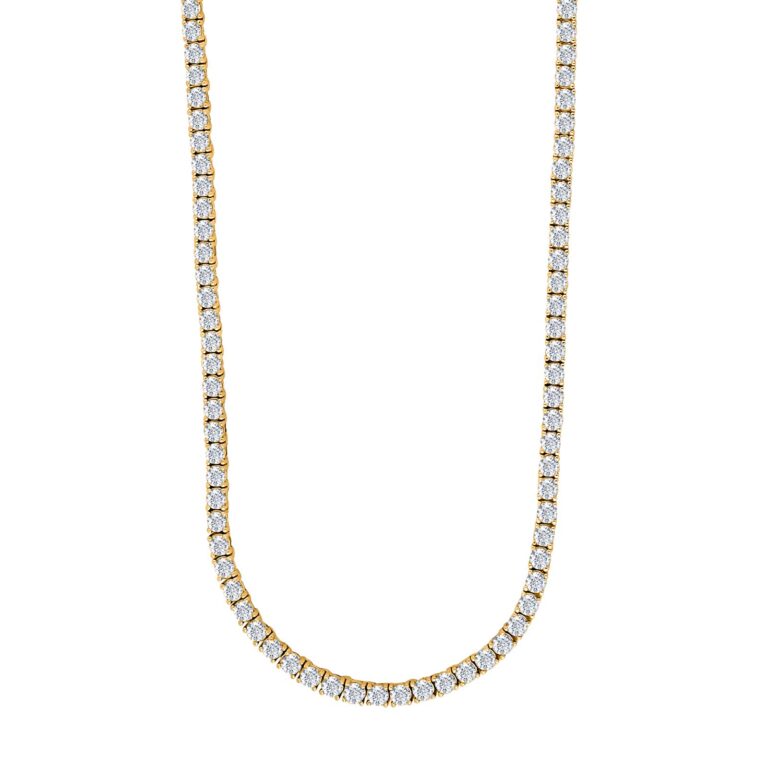 Joanli Nor KarenNor forgyldt tennis halskæde med cubic zirkoner