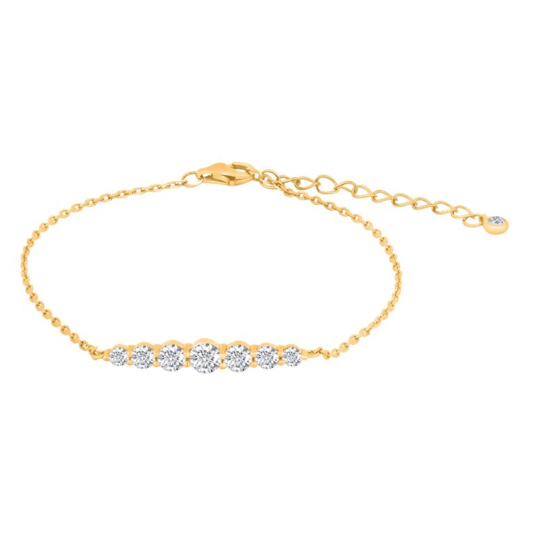 Joanli Nor LindaNor armbånd i forgyldt sølv med cubic zirkonia