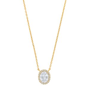 Joanli Nor MilleNor halskæde i forgyldt med kubisk zirkon