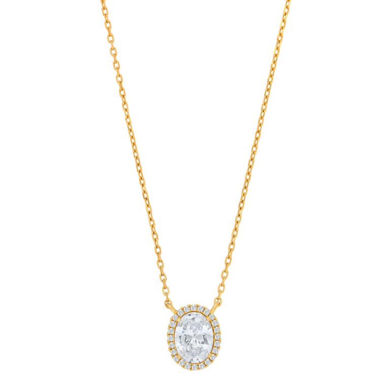 Joanli Nor MilleNor halskæde i forgyldt med kubisk zirkon