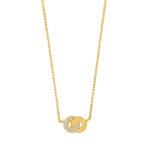 Joanli Nor NinaNor halskæde i forgyldt med zirkon